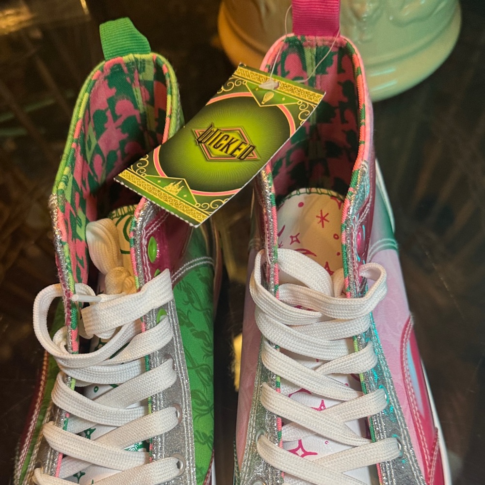 Wicked High-Top Sneakers - Pink, Green, White - Picture 6 of 8